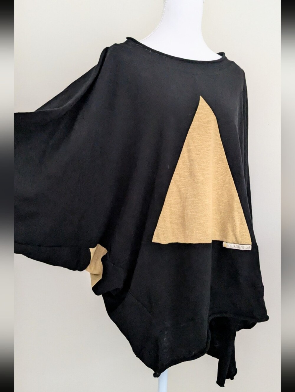 Heel Athens Lab - Asymmetrical Top Black Triangle XS/Small Sustainable Fashion